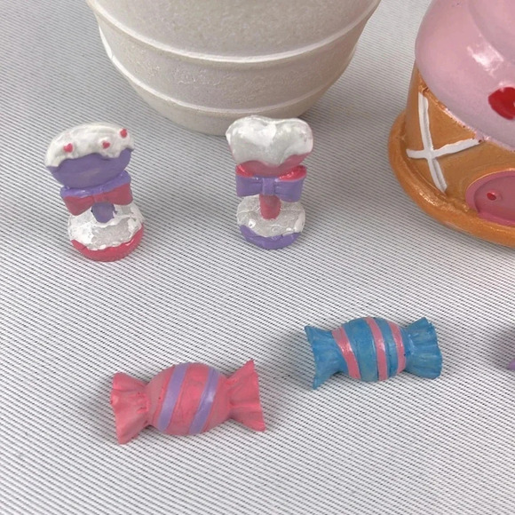 Garden Sweet Candy Miniature Figurines Set Of 7 - Picture 3 of 4